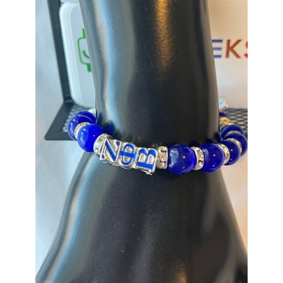Zeta Phi Beta Bling Natural Agate Soror Charm Bracelet - Picture 3 of 11